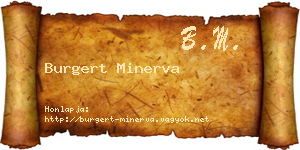 Burgert Minerva névjegykártya